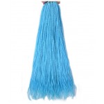 Codite de par Afro Thin Senegalese Crochet Twist Braids de 60 cm Albastru Deschis TSA31